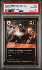 2025 RIFTBOUND: LEAGUE OF LEGENDS OGN-ORIGINS #151A LEE SIN - CENTERED PSA 10