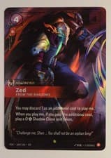 Riftbound Zed From the Shadows Overnumbered 169/166 Pack Fresh English NM