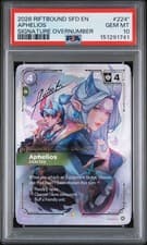 2026 RIFTBOUND LEAGUE OF LEGENDS SIGNATURE OVERNUMBER APHELIOS EXALTED PSA 10