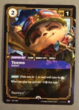 Riftbound TCG promo Teemo Champion Unit OGN 197/298 Regular English