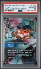 2026 Riftbound Spiritforged SFD Teemo #230* Signature Overnumber PSA 10