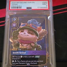 2025 Riftbound OGN EN Teemo Swift Scout #263 Foil Prize Wall PSA 9