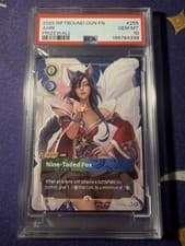 Riftbound TCG Ahri Plated Metal Prizewall 255/298 PSA 10
