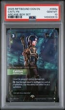 2025 RIFTBOUND: LEAGUE OF LEGENDS OGN - 068a/298 CAITLYN ARCANE BOX SET PSA 10