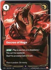 DECREE OF RAGE 015/166 RIFTBOUND FOIL NM/M