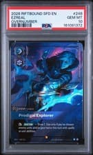 Ezreal Prodigal Explorer Riftbound Overnumbered Spiritforged PSA 10 248/221