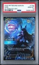 2025 RIFTBOUND LEAGUE OF LEGENDS AHRI  INQUISITIVE ALT ART #119a /298 PSA 10