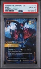 2026 RIFTBOUND: LEAGUE OF LEGENDS SFD 177a AZIR - SOVEREIGN ALTERNATE PSA 10