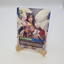 Ahri Nine-Tailed Fox Metal Prize Wall Riftbound League Of Legends TCG Card LP 