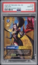 PSA 10 Leblanc Plated Metal Riftbound League of Legends Prize Wall Card #199