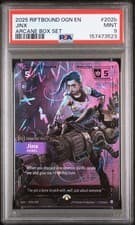 2025 RIFTBOUND: LEAGUE OF LEGENDS OGN-ORIGINS ARCANE BOX SET JINX - REBEL PSA 9