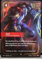 Riftbound TCG Zed-From The Shadows Overnumber VEN 169/166 EN
