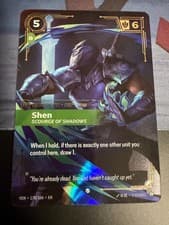 Riftbound Shen Scourge of Shadows Overnumbered Rare 170/166 English