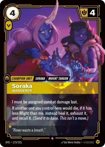Soraka, Wanderer