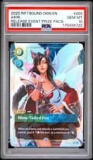 2025 RIFTBOUND: LEAGUE OF LEGENDS OGN-ORIGINS #255 AHRI NINE-TAILED FOX PSA 10