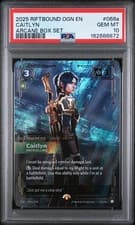 RIFTBOUND: LEAGUE OF LEGENDS CAITLYN 2025 ORIGINS #068a ARCANE BOX SET PSA 10