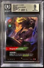 Akali Rogue Assassin SIGNATURE Overnumbered 189*/166 Riftbound Graded Beckett 9