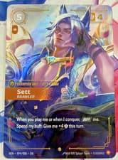 Riftbound TCG League of Legends Crystal Rose Sett Brawler SP4/006 Foil Alt Art