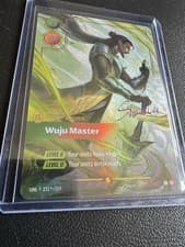 Riftbound Master Yi Wuju Master Shawn Lee Signature Overnumbered #231/219 UNL NM