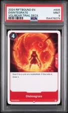2024 RIFTBOUND: LEAGUE OF LEGENDS VOLIBEAR TRIAL DECK #005 DISINTEGRATE PSA 9