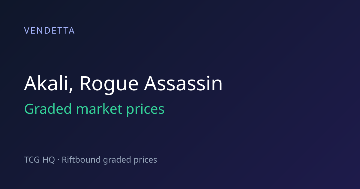 Akali, Rogue Assassin Price — Riftbound Vendetta | TCG HQ